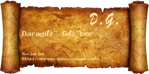 Daragó Gábor névjegykártya